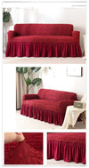 Euro Jacquard Sofa Covers With Skirt  Furniture Sofa Slipcovers Elastic Sofa Covers For Living Room