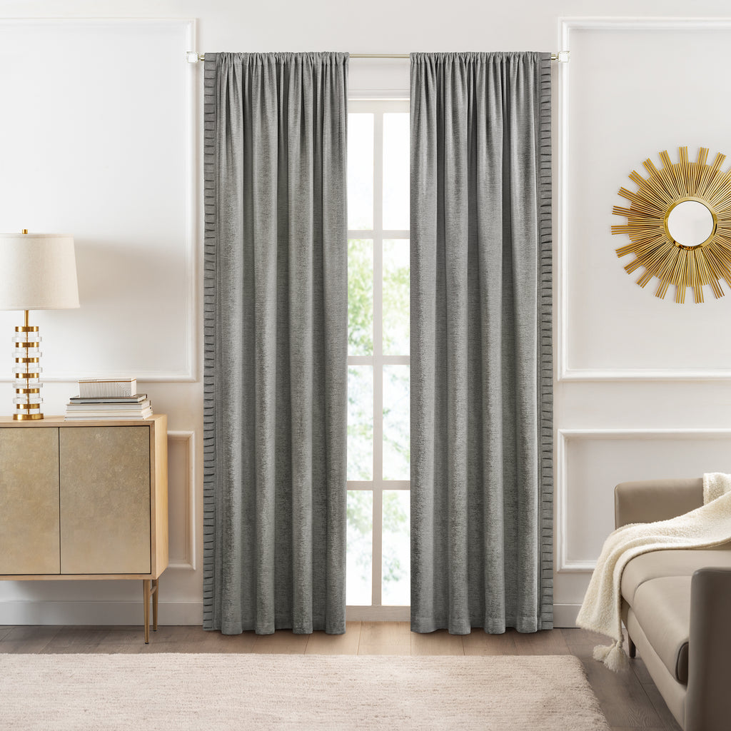 Bordeaux Rod Pocket Window Curtain Panel - 52x84 - Silver
