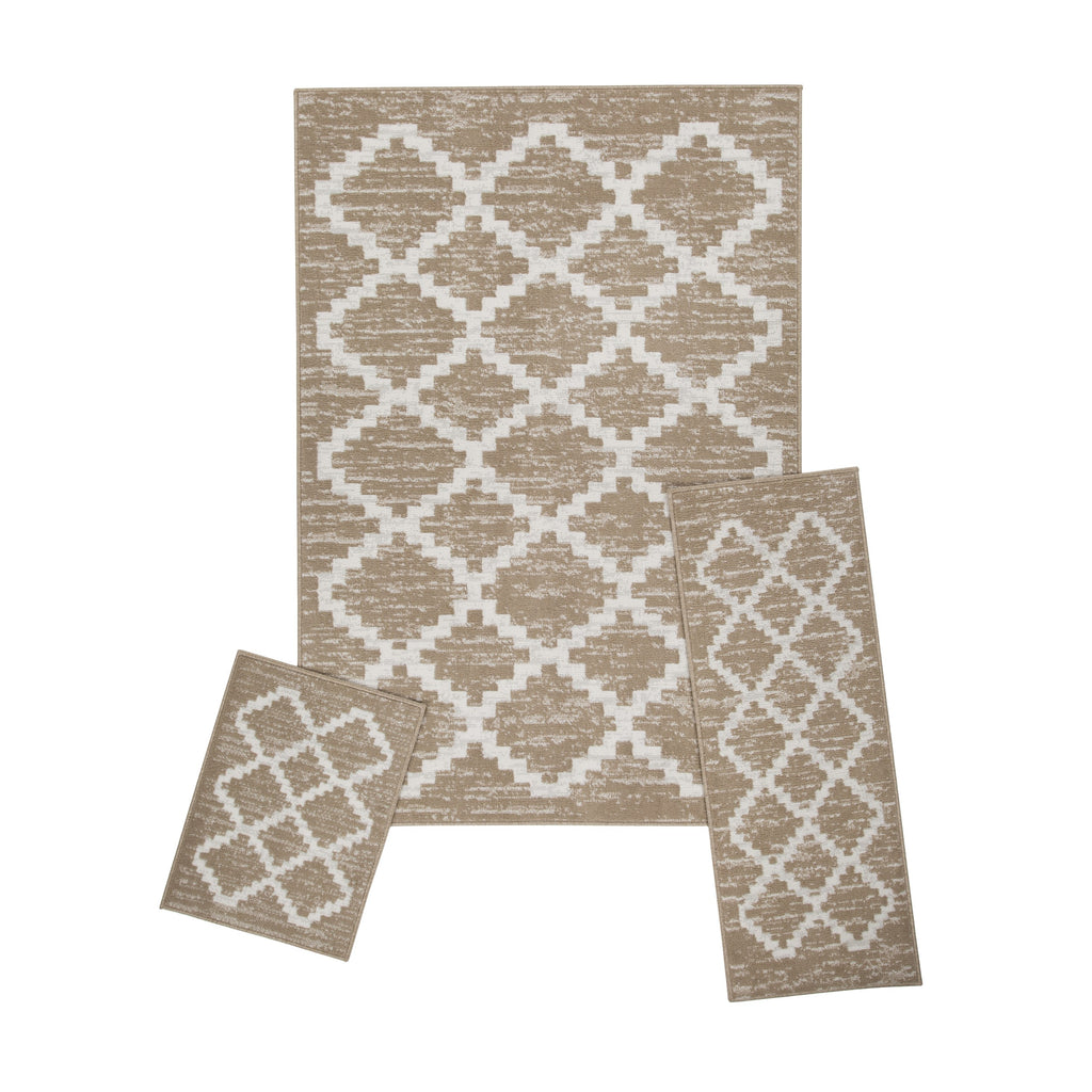 Capri 3 Piece Rug Set - Landon Tan