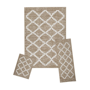 Capri 3 Piece Rug Set - Landon Tan