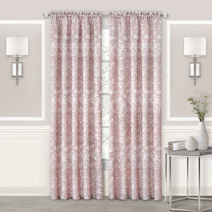 Charlotte Rod Pocket Window Curtain Panel - 52x63 - Blush