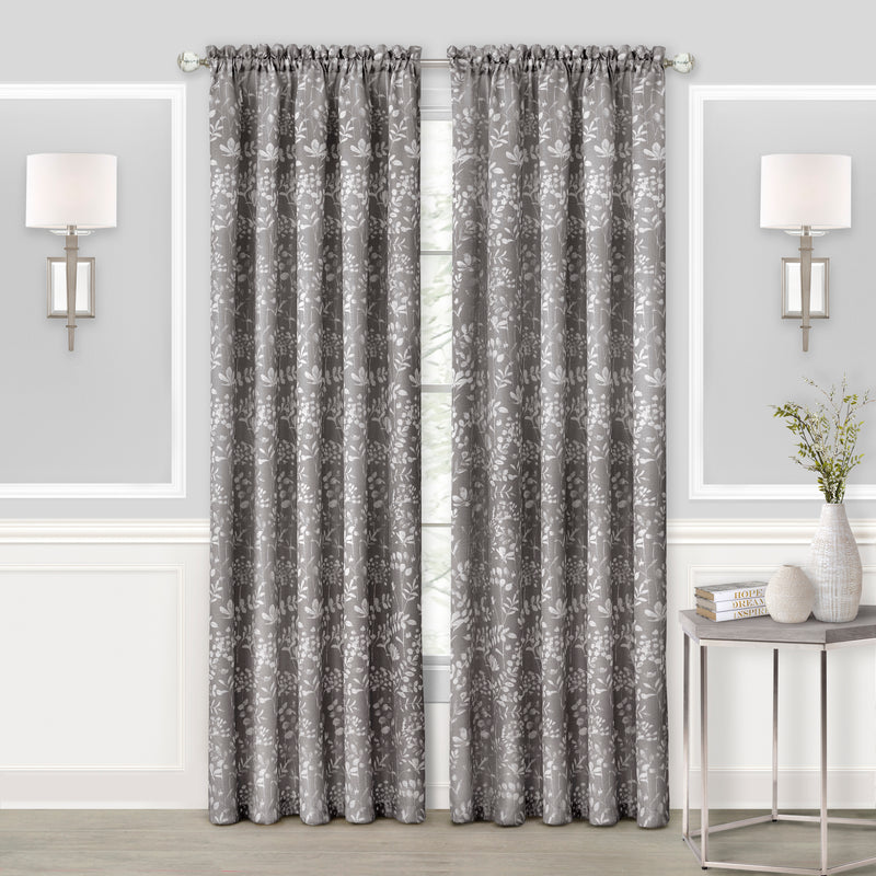 Charlotte Rod Pocket Window Curtain Panel - 52x63 - Grey