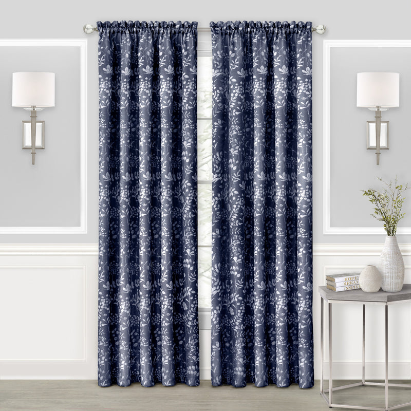 Charlotte Rod Pocket Window Curtain Panel - 52x63 - Navy