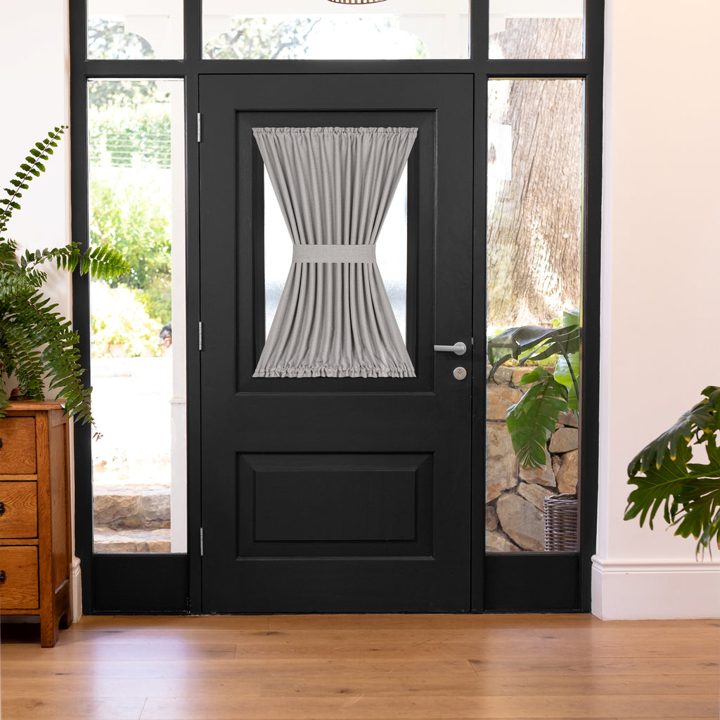 Darcy Rod Pocket Door Panel with Tieback - 54x40 - Grey