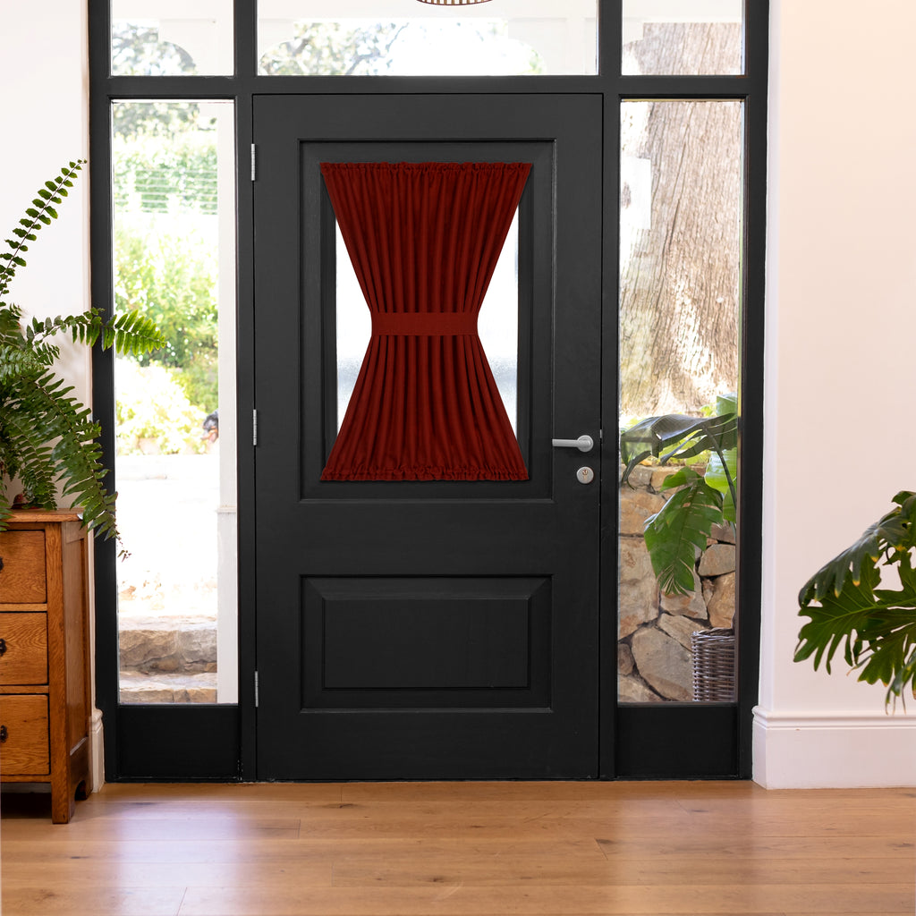 Darcy Rod Pocket Door Panel with Tieback - 25x40 - Marsala