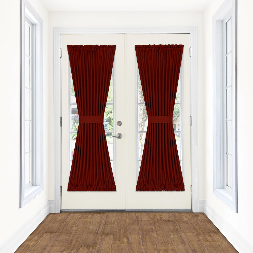 Darcy Rod Pocket Door Panel with Tieback - 54x72 - Marsala
