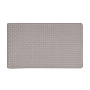 Woven-Embossed Faux-Leather Anti-Fatigue Mat - 18x30 - Grey