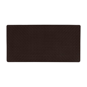 Woven-Embossed Faux-Leather Anti-Fatigue Mat - 20x39 - Black