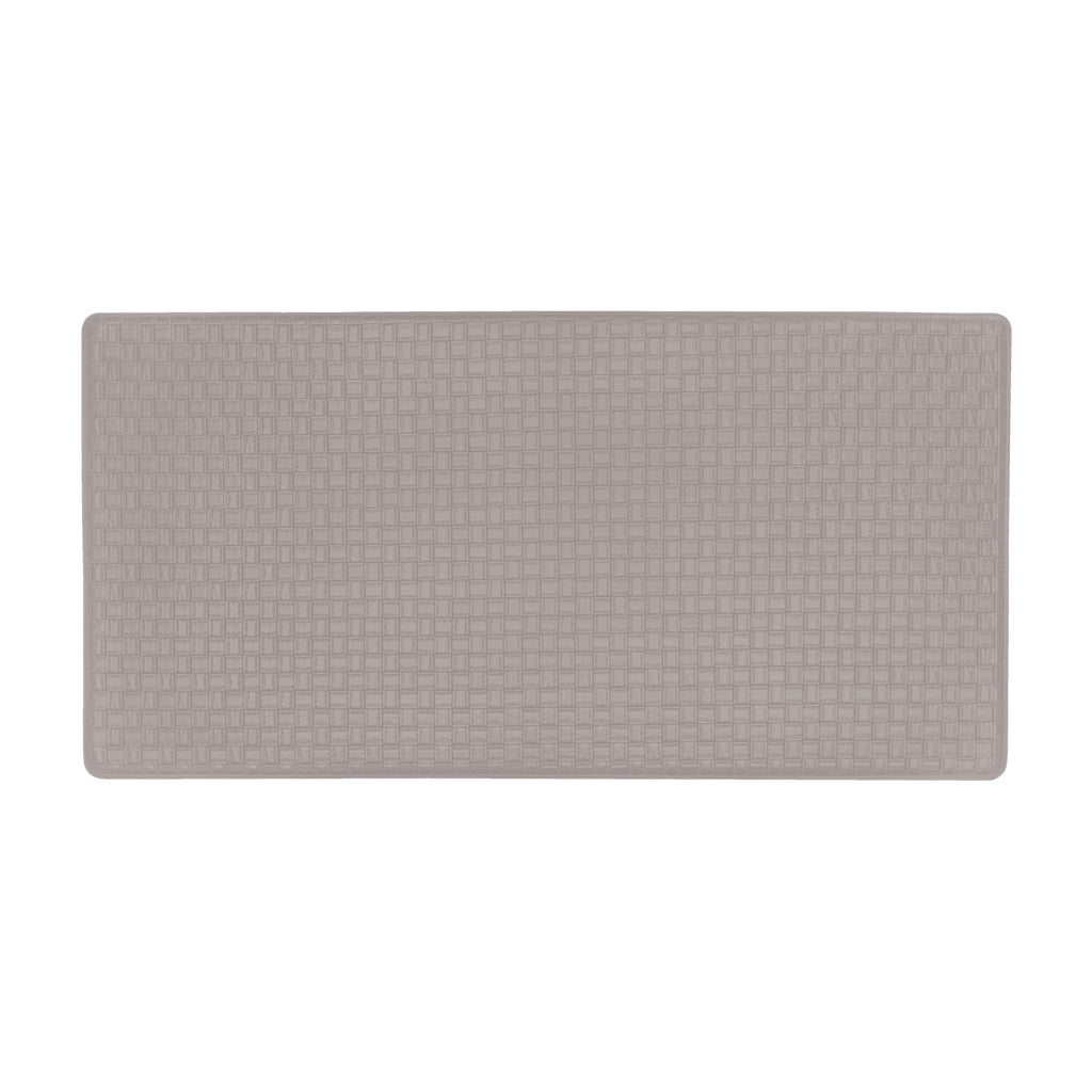 Woven-Embossed Faux-Leather Anti-Fatigue Mat - 20x39 - Grey