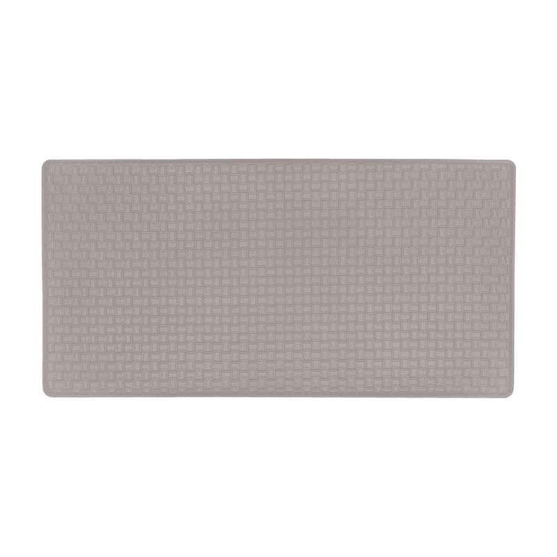 Woven-Embossed Faux-Leather Anti-Fatigue Mat - 20x39 - Grey