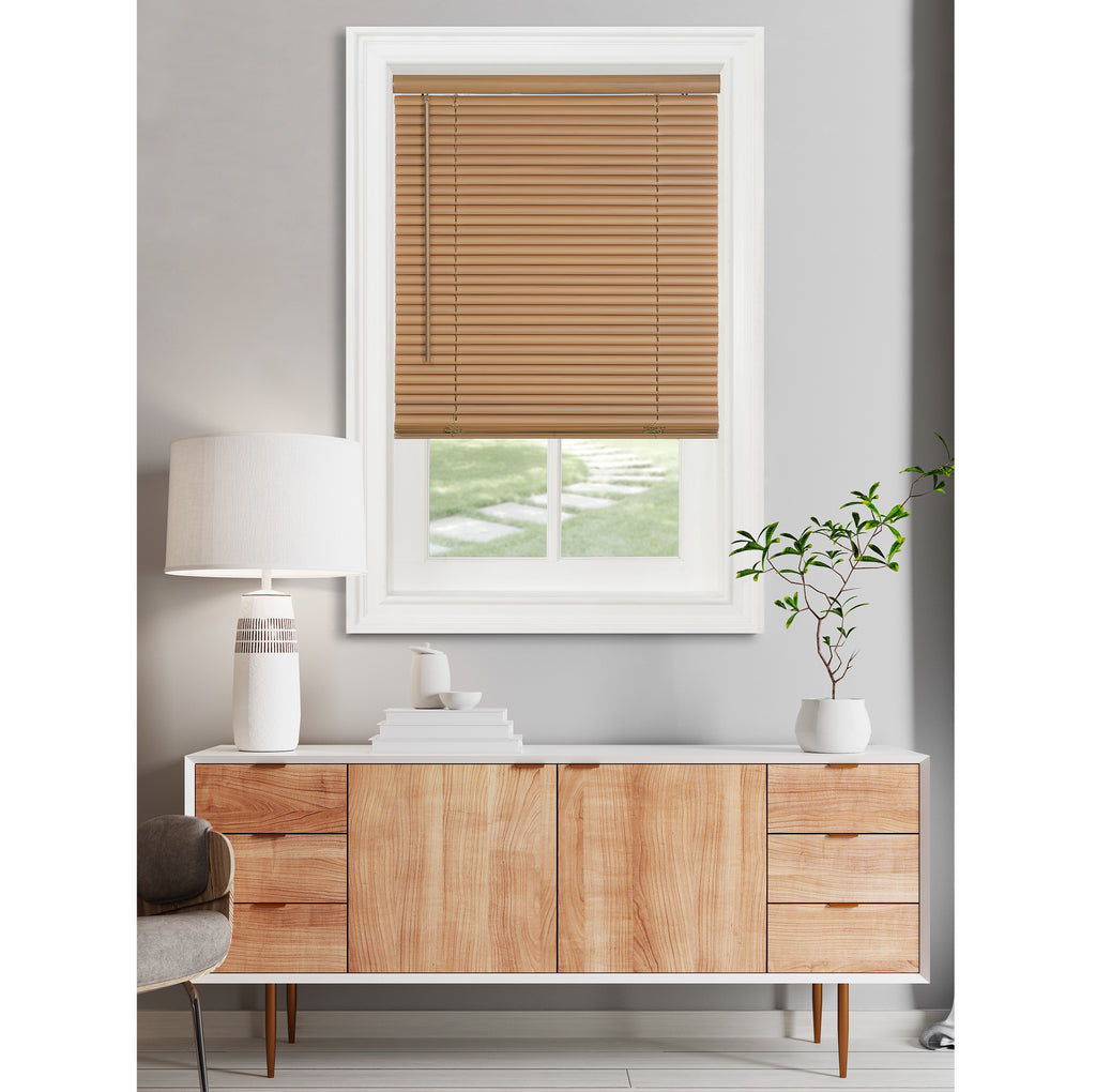 Cordless GII Morningstar 1" Light Filtering Mini Blind - 30x72 - Woodtone