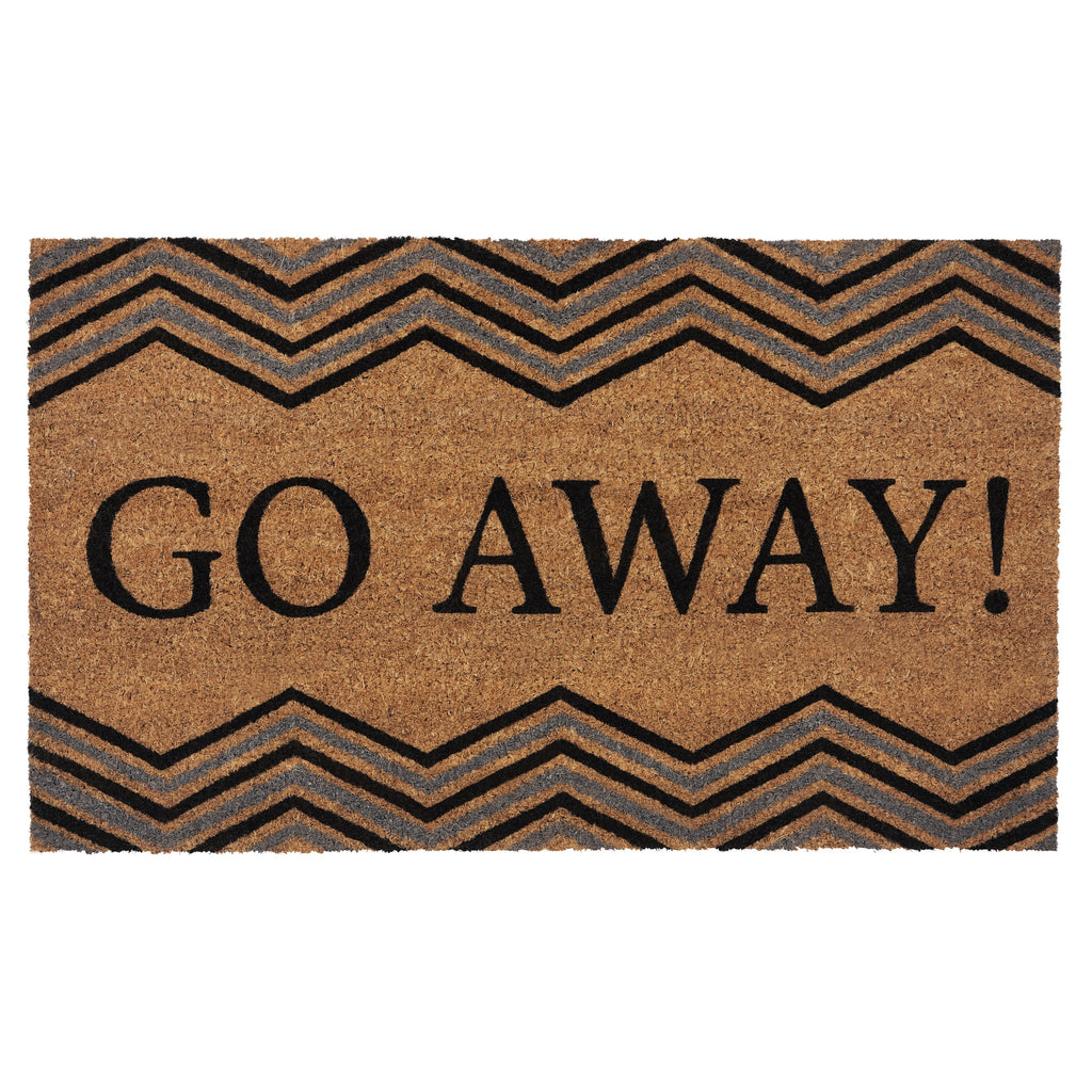 Printed Coir Door Mat 18x30 - Go Away