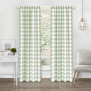 Hunter Rod Pocket Window Curtain Panel - 42x84 - Apple Green