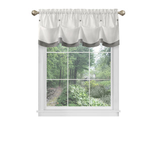 Lana Window Curtain Valance - 58x14 - Grey