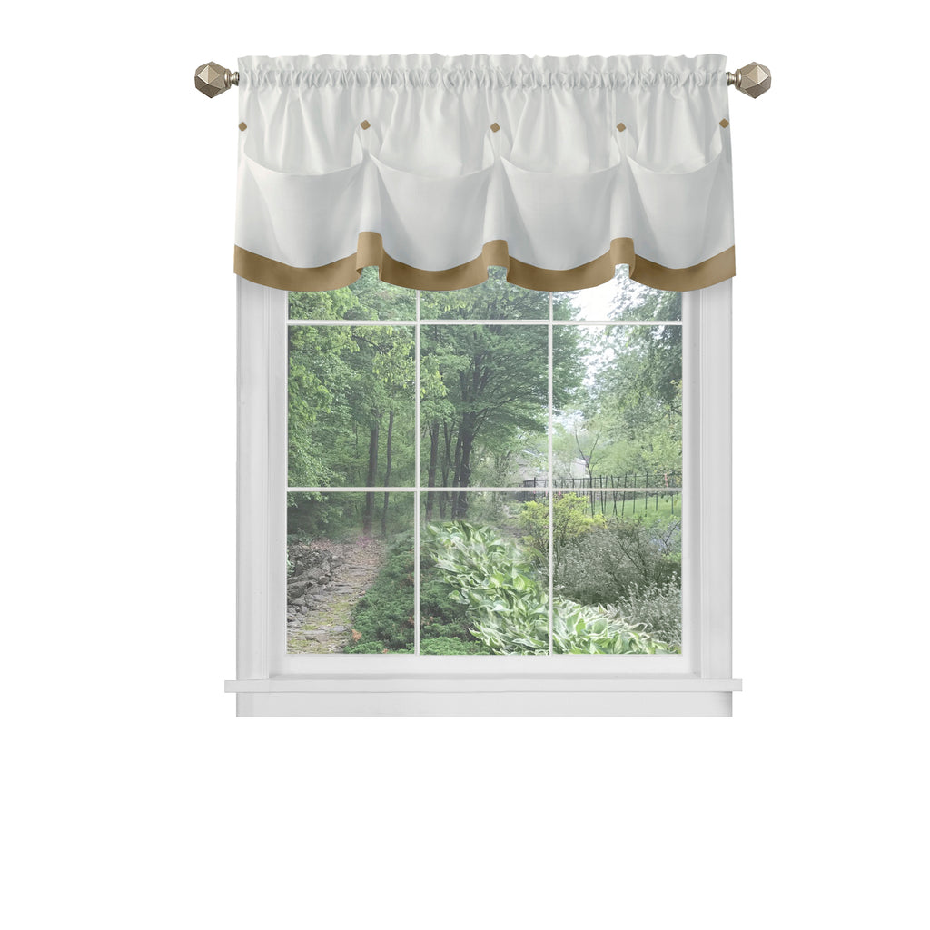 Lana Window Curtain Valance - 58x14 - Tan