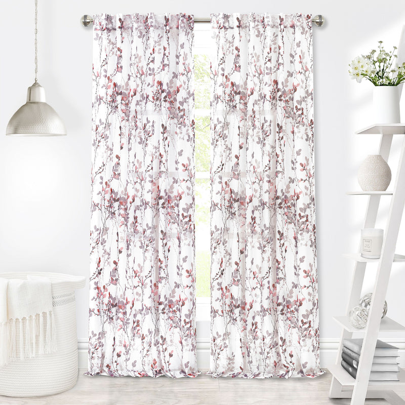 Misty Back Tab Window Curtain Panel - 52x84 - Blush