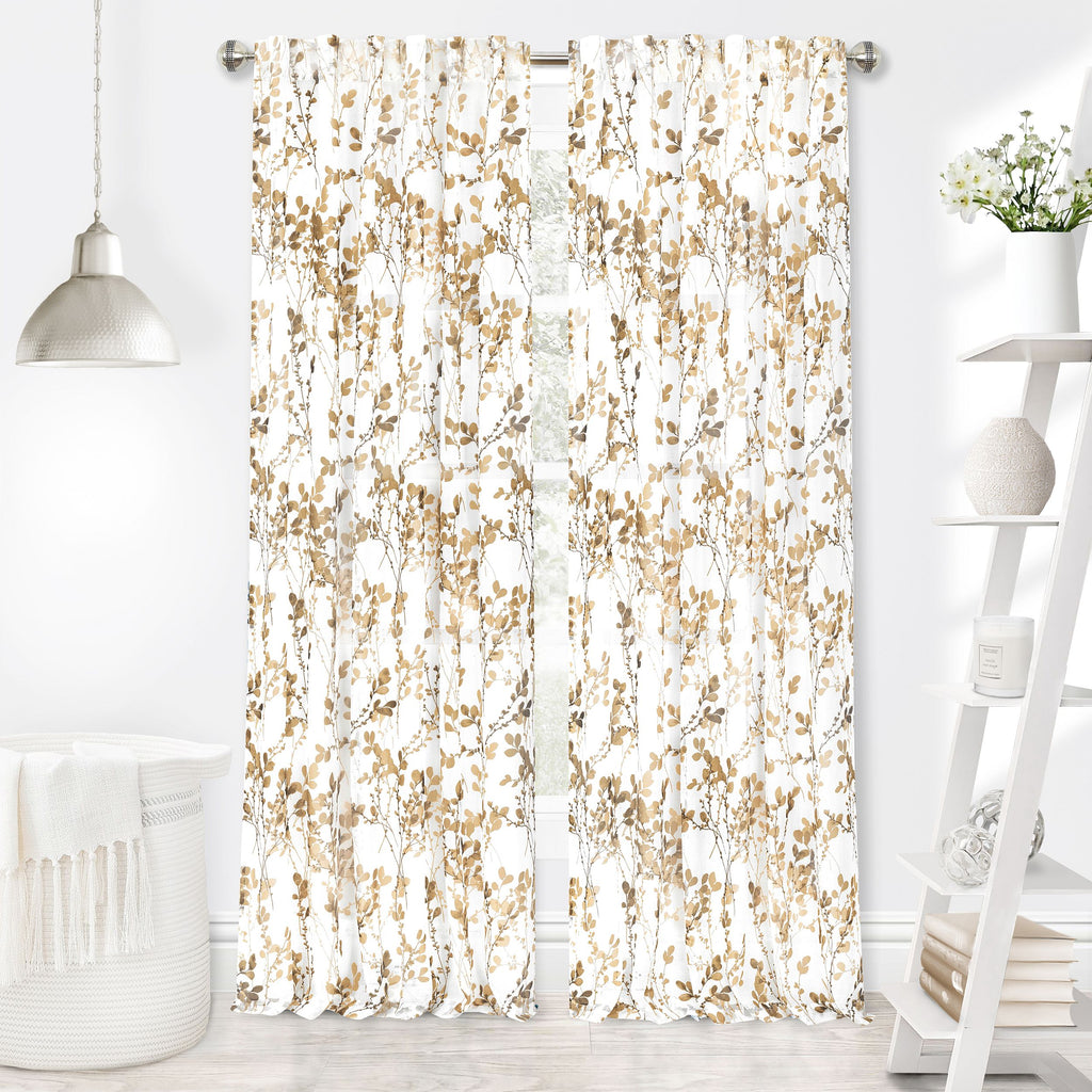 Misty Back Tab Window Curtain Panel - 52x84 - Hazelnut