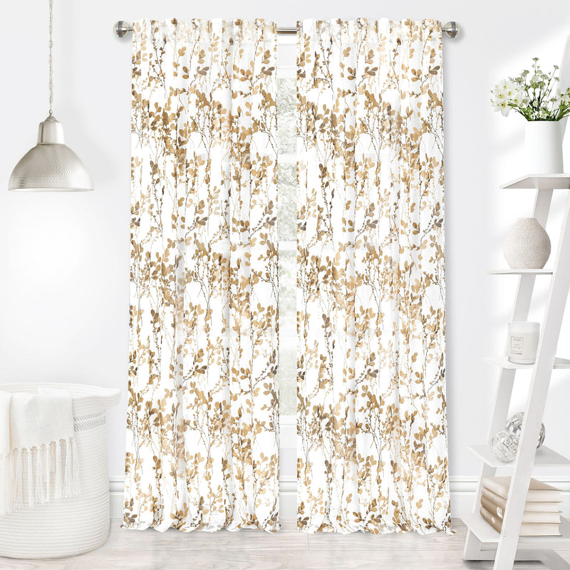 Misty Back Tab Window Curtain Panel - 52x63 - Hazelnut