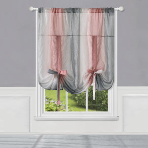 Ombre Window Curtain Tie Up Shade - 50x63 - Blush