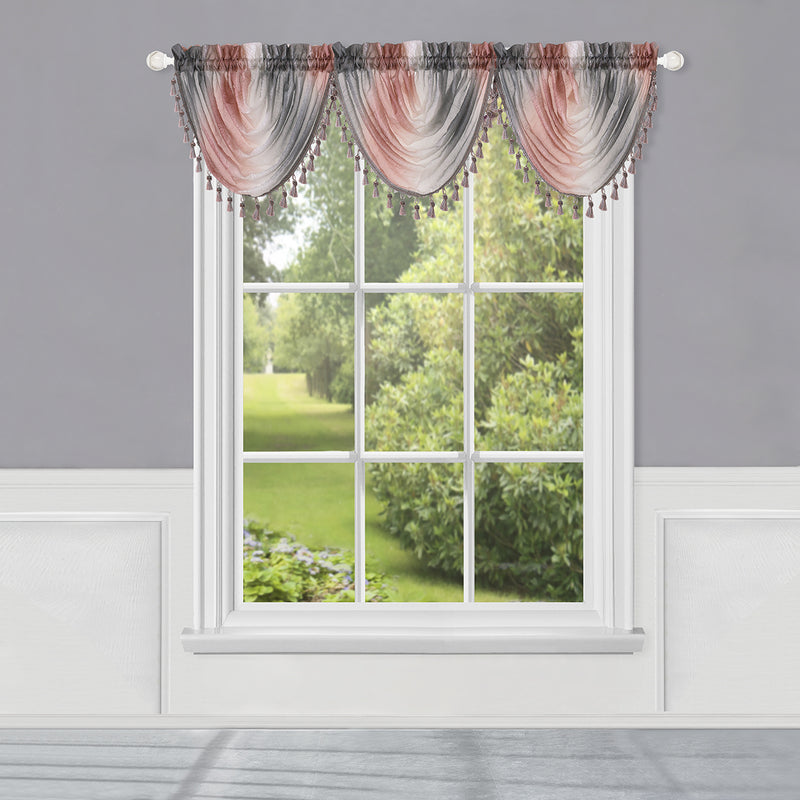 Ombre Waterfall Valance - Blush