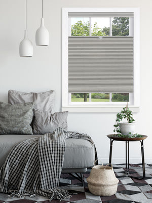 Top Down-Bottom Up Cordless Honeycomb Cellular Shade - 27x64 - Dove Grey