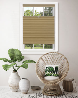 Top Down-Bottom Up Cordless Honeycomb Cellular Shade - 39x64 - Wheat