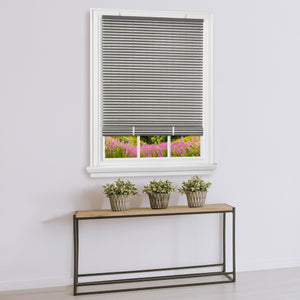 Cordless Veranda Vinyl Roll-Up Blind - 30x72 - Charcoal/Silver