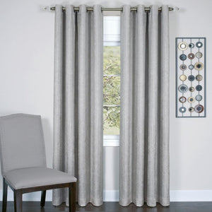 Taylor - Lined Grommet Window Curtain Panel - 50x63 Silver