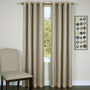 Taylor - Lined Grommet Window Curtain Panel - 50x84 Tan