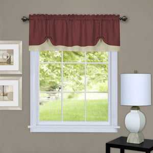 Darcy Window Curtain Valance - 58x14 - Marsala/Tan