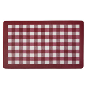 Anti Fatigue Mat 18x30 - Buffalo Check Burgundy