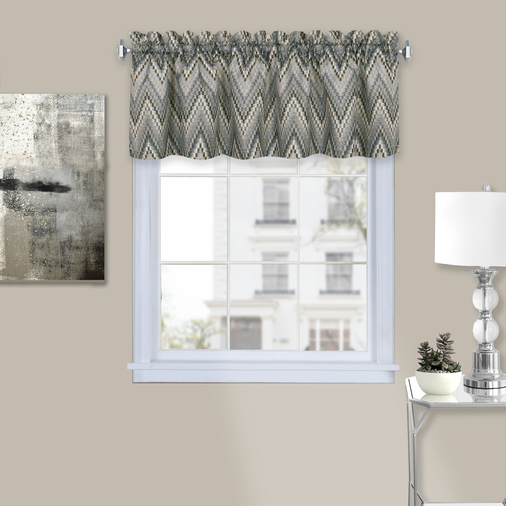 Avery Window Curtain Valance - 58x14 - Charcoal