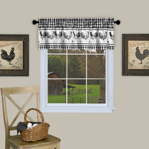 Barnyard Window Curtain Valance - 58x14 - Black