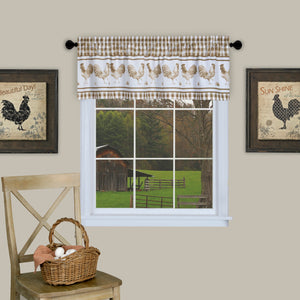 Barnyard Window Curtain Valance - 58x14 - Taupe