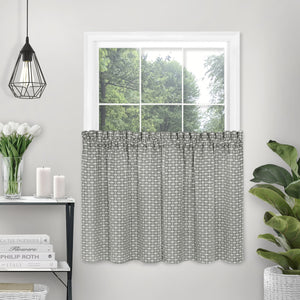 Bedford Window Curtain Tier Pair - 58x24 - Grey