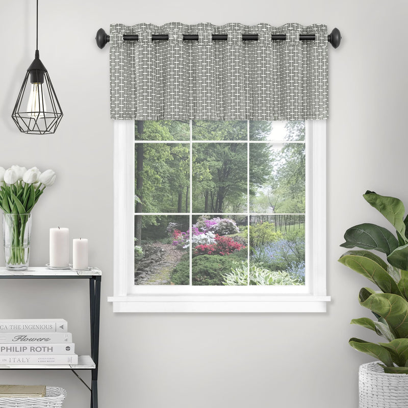 Bedford Window Curtain Valance - 58x13 - Grey