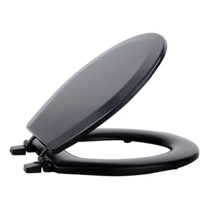 Fantasia 17 Inch Standard Wood Toilet Seat - Black