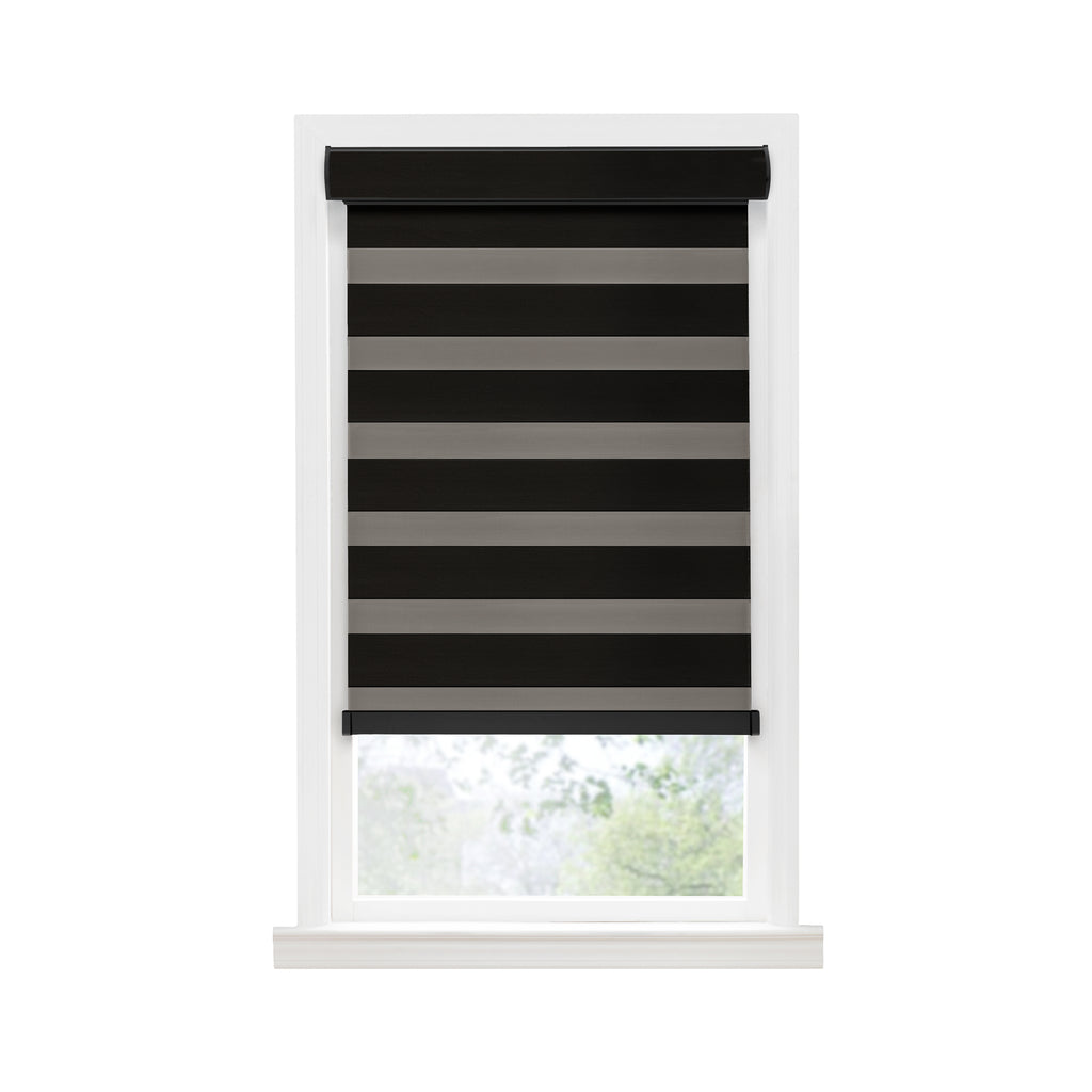 Cordless Celestial Room Darkening Double Layered Shade - 31x72 - Black