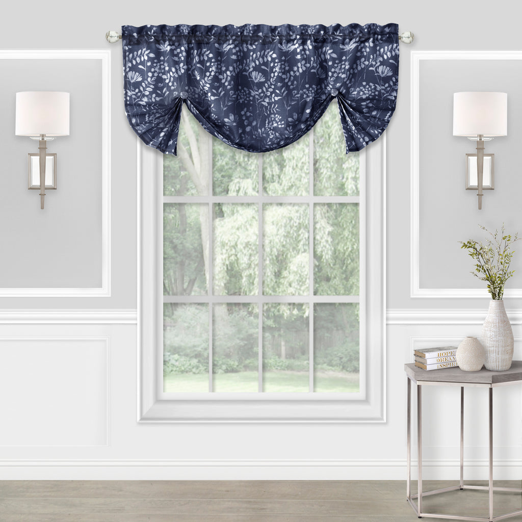 Charlotte Window Curtain Valance - 52x17 - Navy