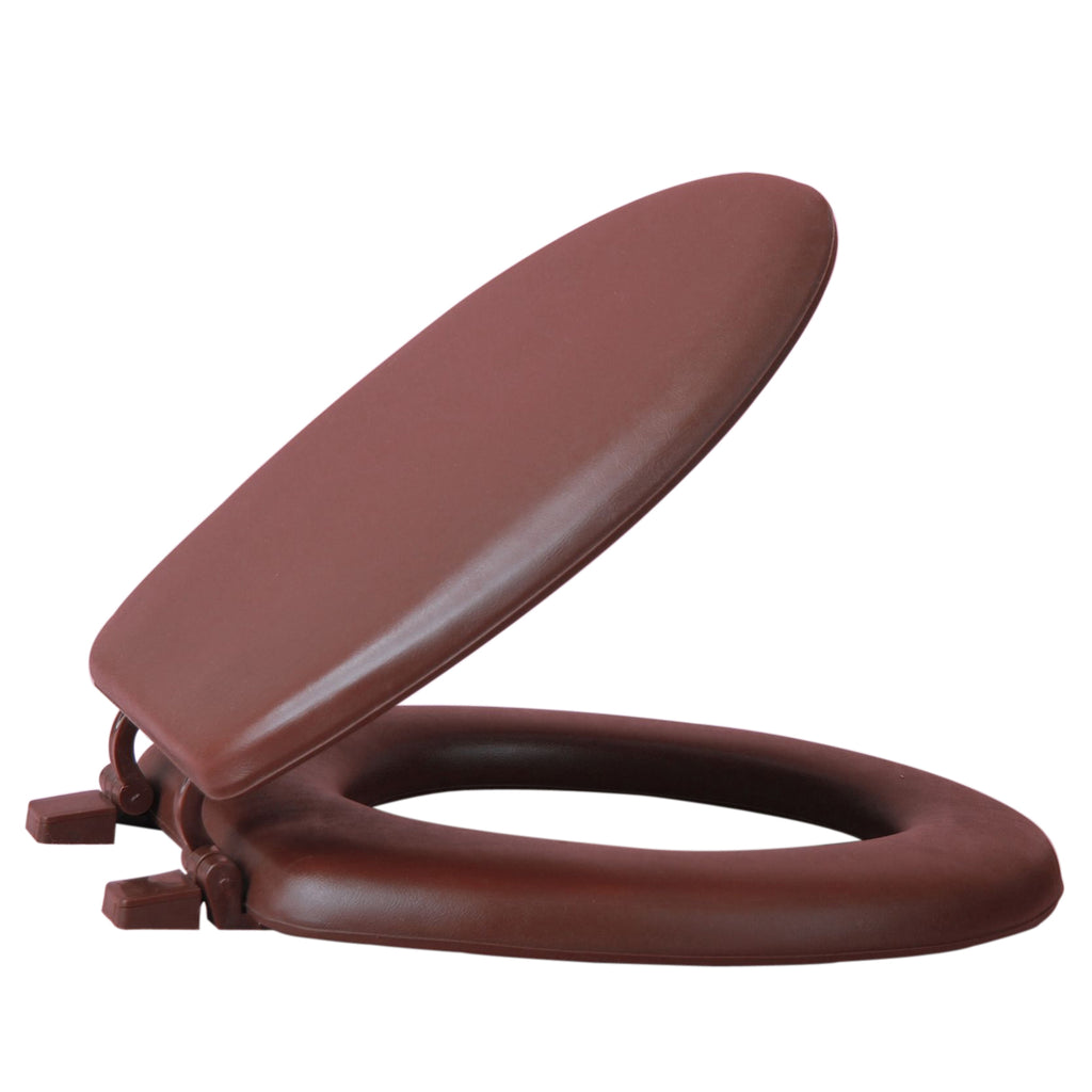 Fantasia 17 Inch Soft Standard Vinyl Toilet Seat - Chocolate