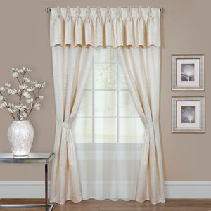 Claire 6 Pc Window Curtain Set - 55x63 - Ivory