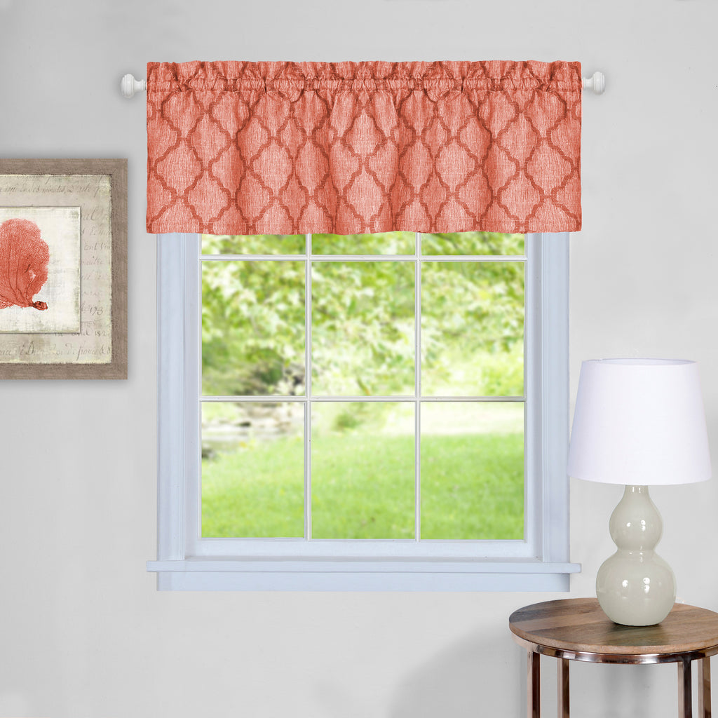 Colby Window Curtain Valance - 58x14 - Orange