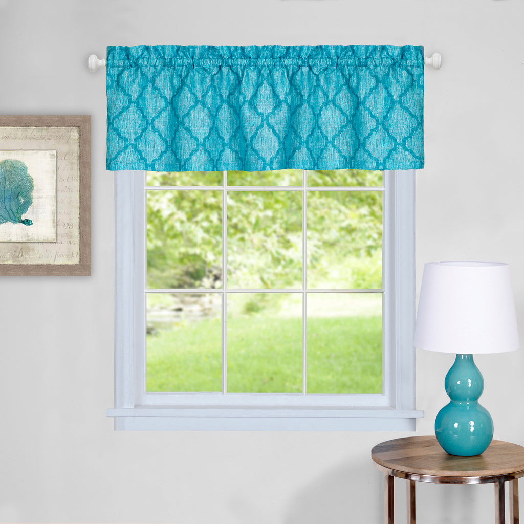 Colby Window Curtain Valance - 58x14 - Turquoise