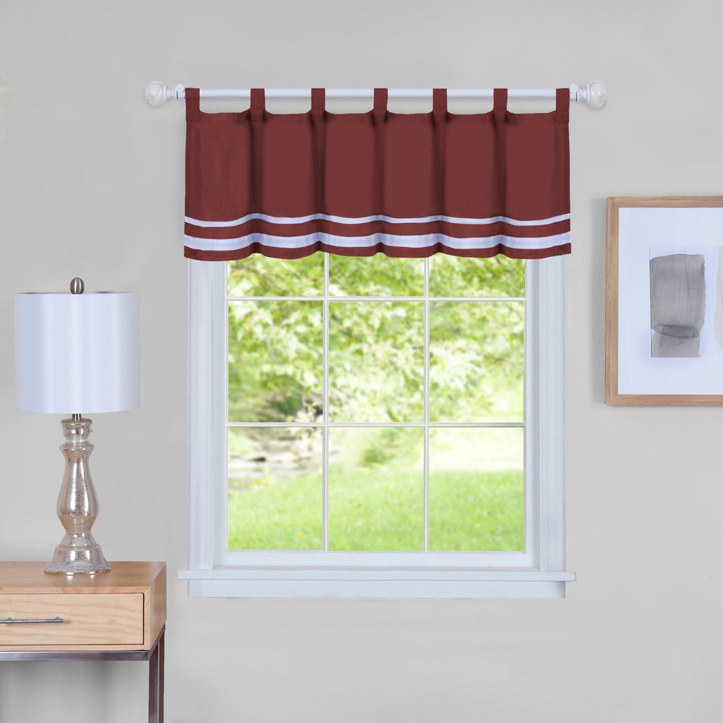 Dakota Window Curtain Valance - 58x14 - Burgundy