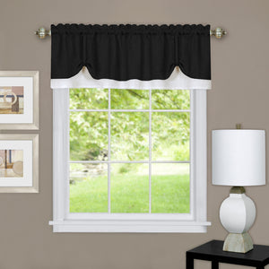 Darcy Window Curtain Valance - 58x14- Black/White