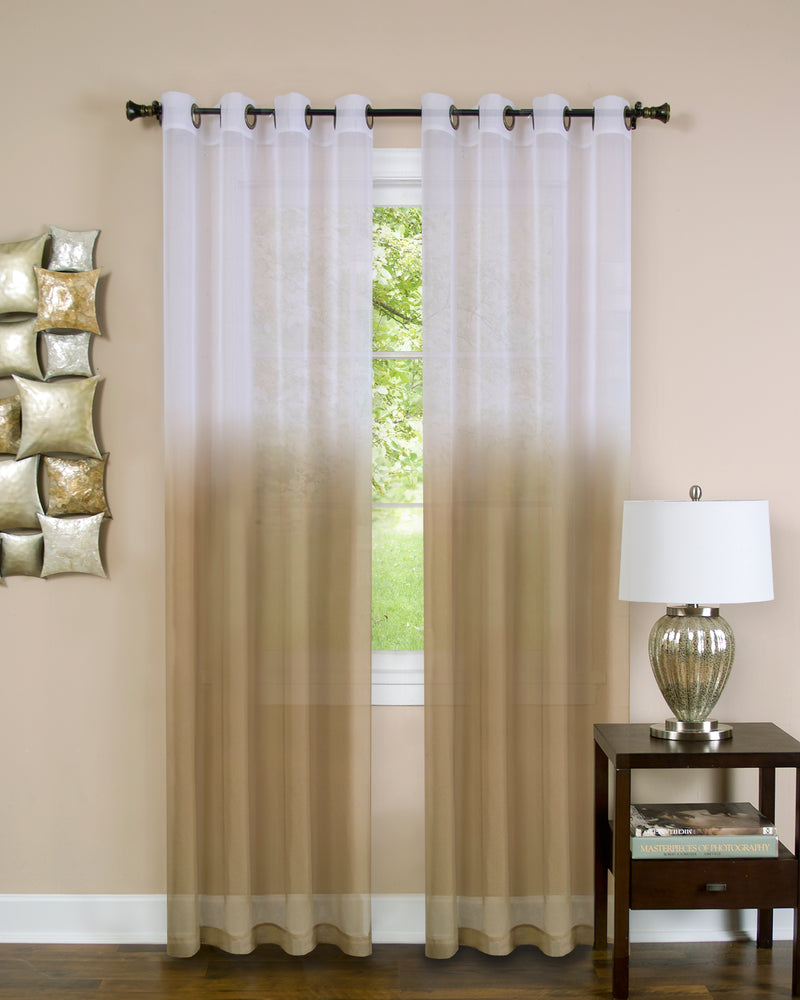 Essence Window Curtain Panel - 52x63 - Tan