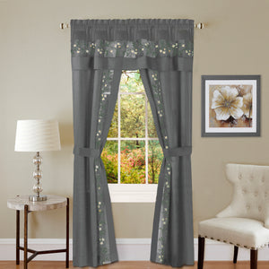 Fairfield 5 Piece Window Curtain Set - 55x63 - Grey