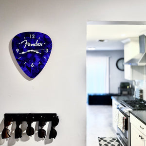 Fender Guitar Pick Wall Clock x Blue – bednbathgallery.com