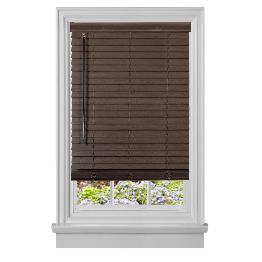 Cordless GII Madera Falsa 2" Faux Wood Plantation Blind - 27x64 - Mahogany