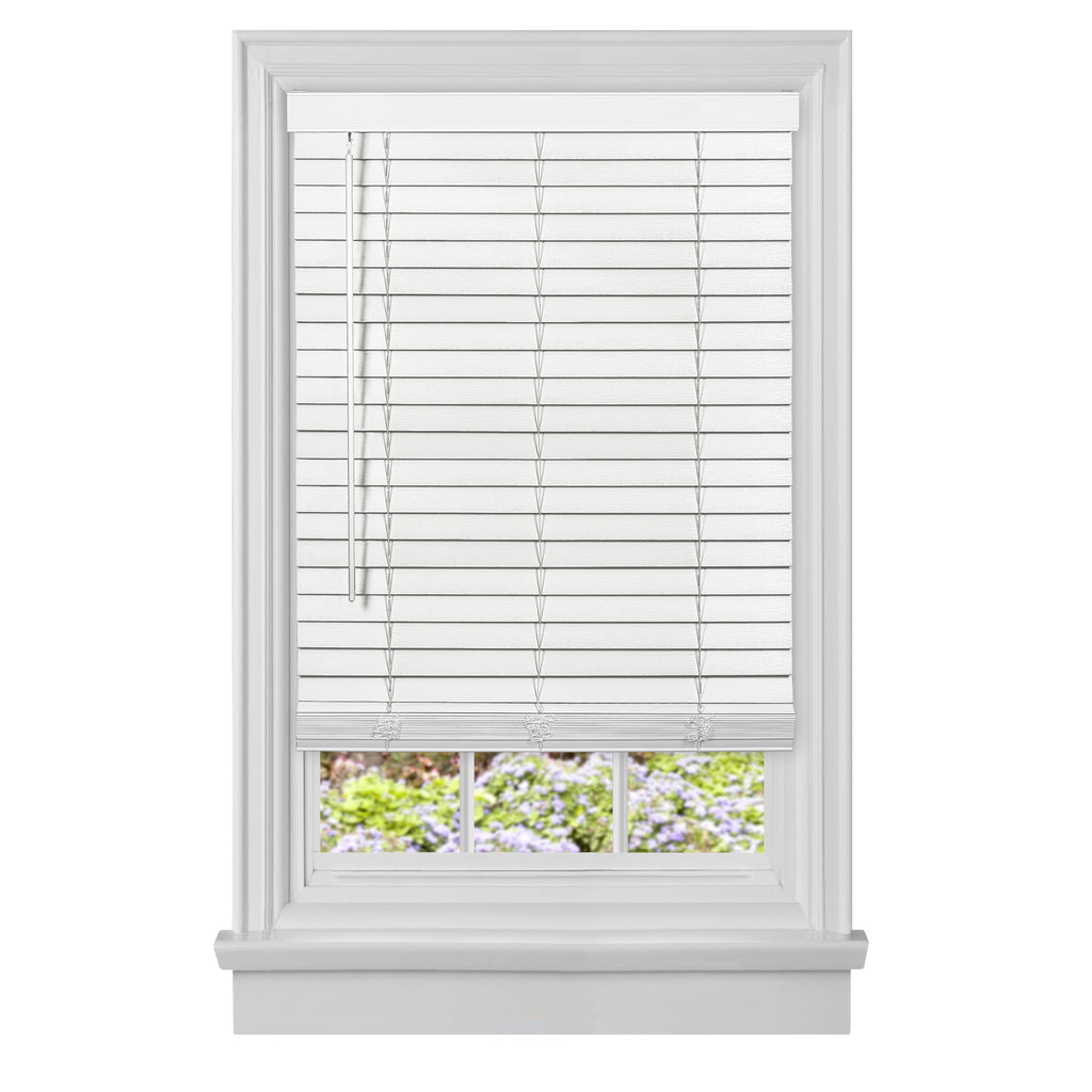 Cordless GII Madera Falsa 2" Faux Wood Plantation Blind - 23x64 - White